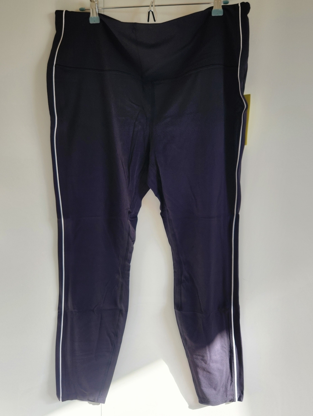 All In Motion Black Leggings Side Stripe High Rise Athletic 3X NWT